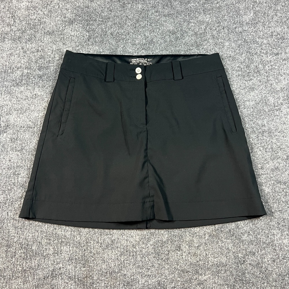Nike Dri-Fit Golf Tour Performance Skort Womens 8 Black Built In Brief Tennis
